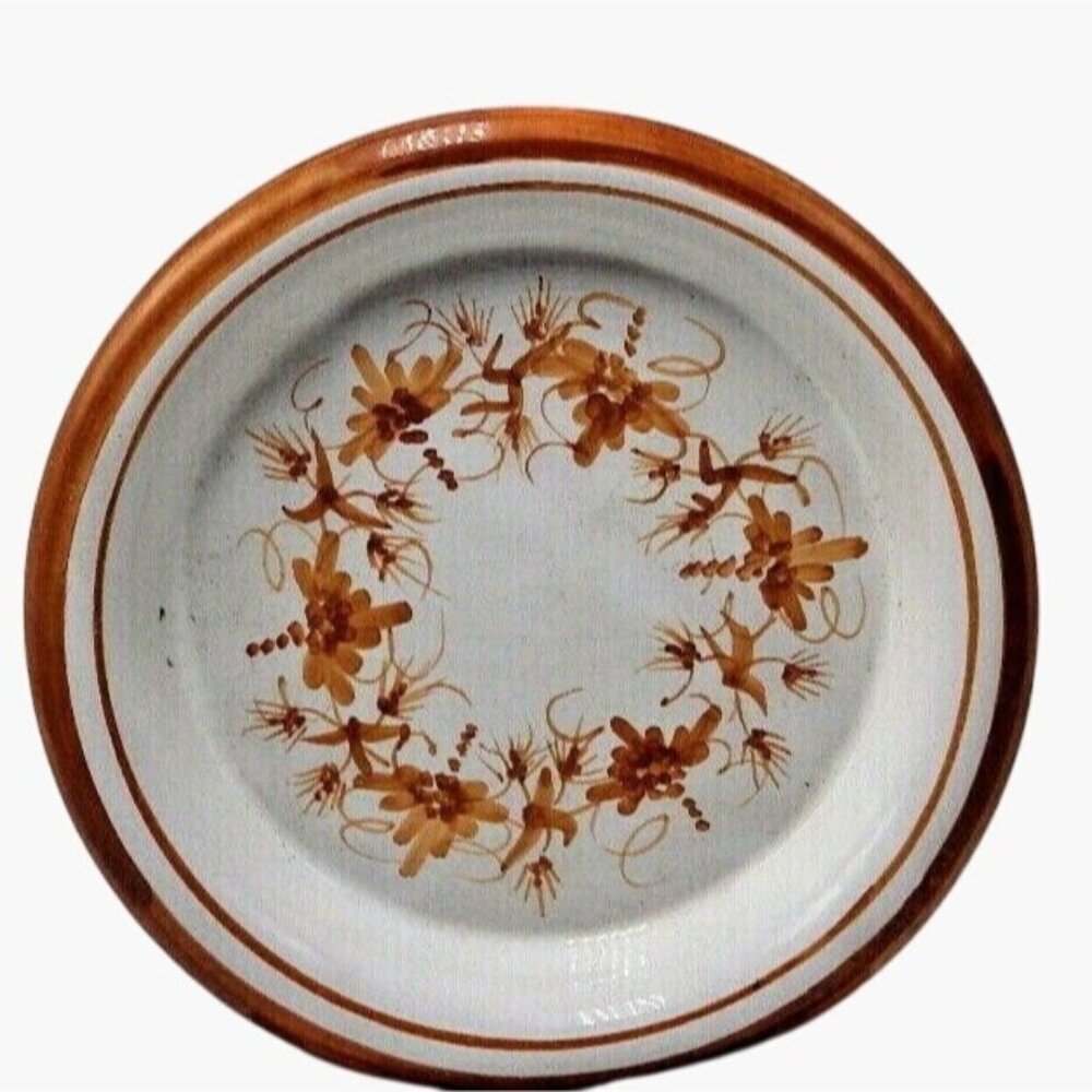 Artemisia Forli Ceramic Plate Floral Bread Olive Oil Vintage Artisan Italy